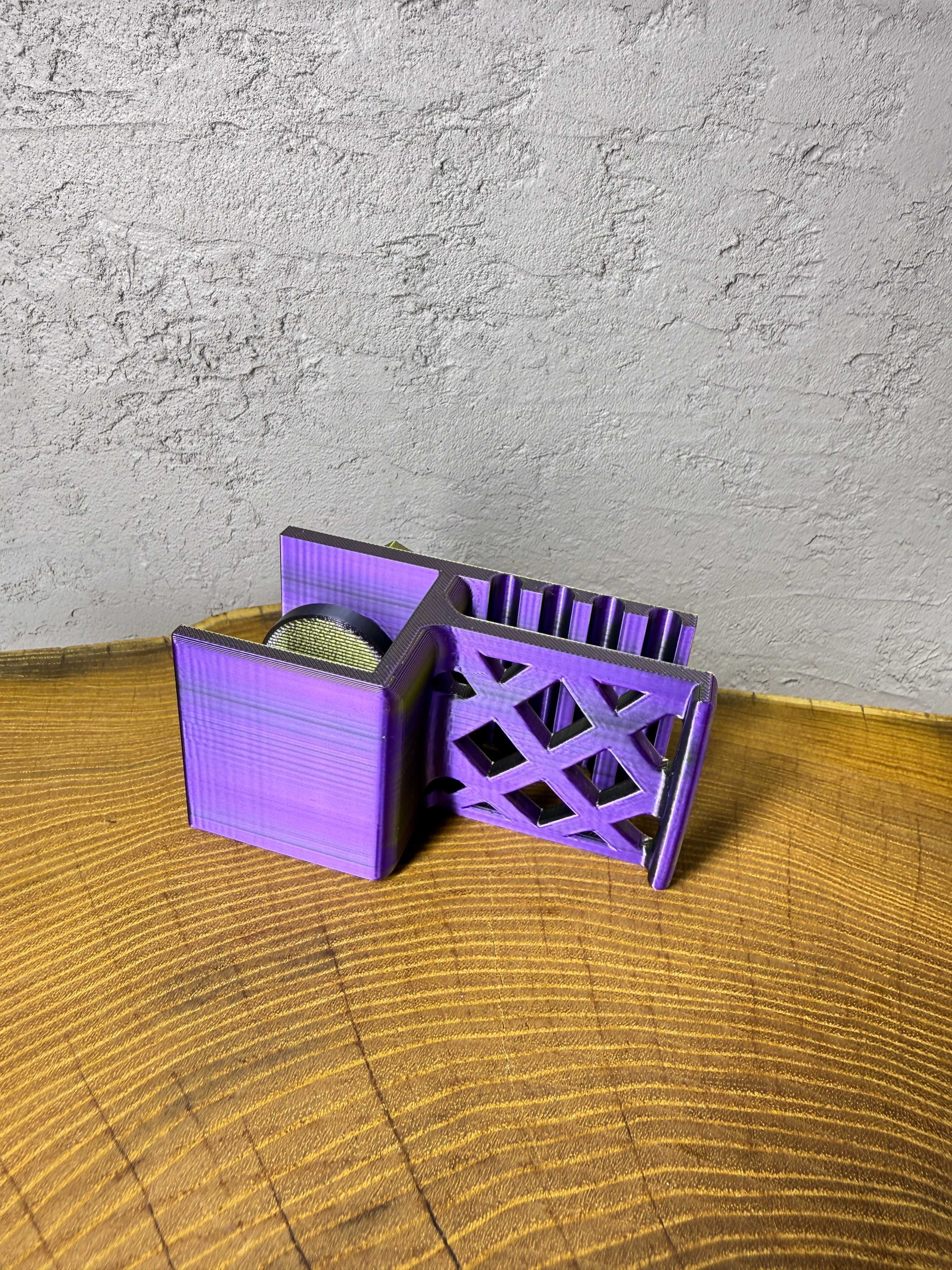 Wieszak na słuchawki z organizerem na kabel-Druk 3d, gaming biuro