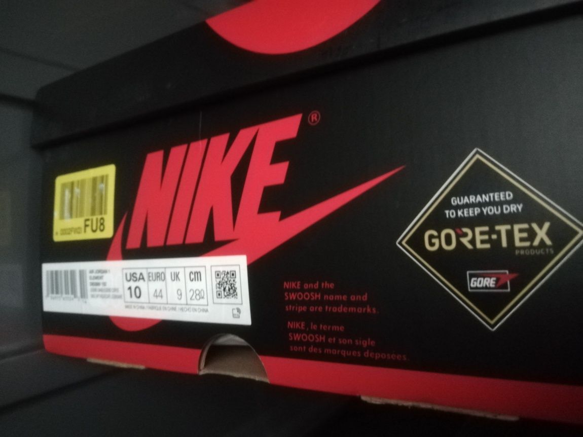 Jordan 1 retro high element gore tex buty sneakersy nowe