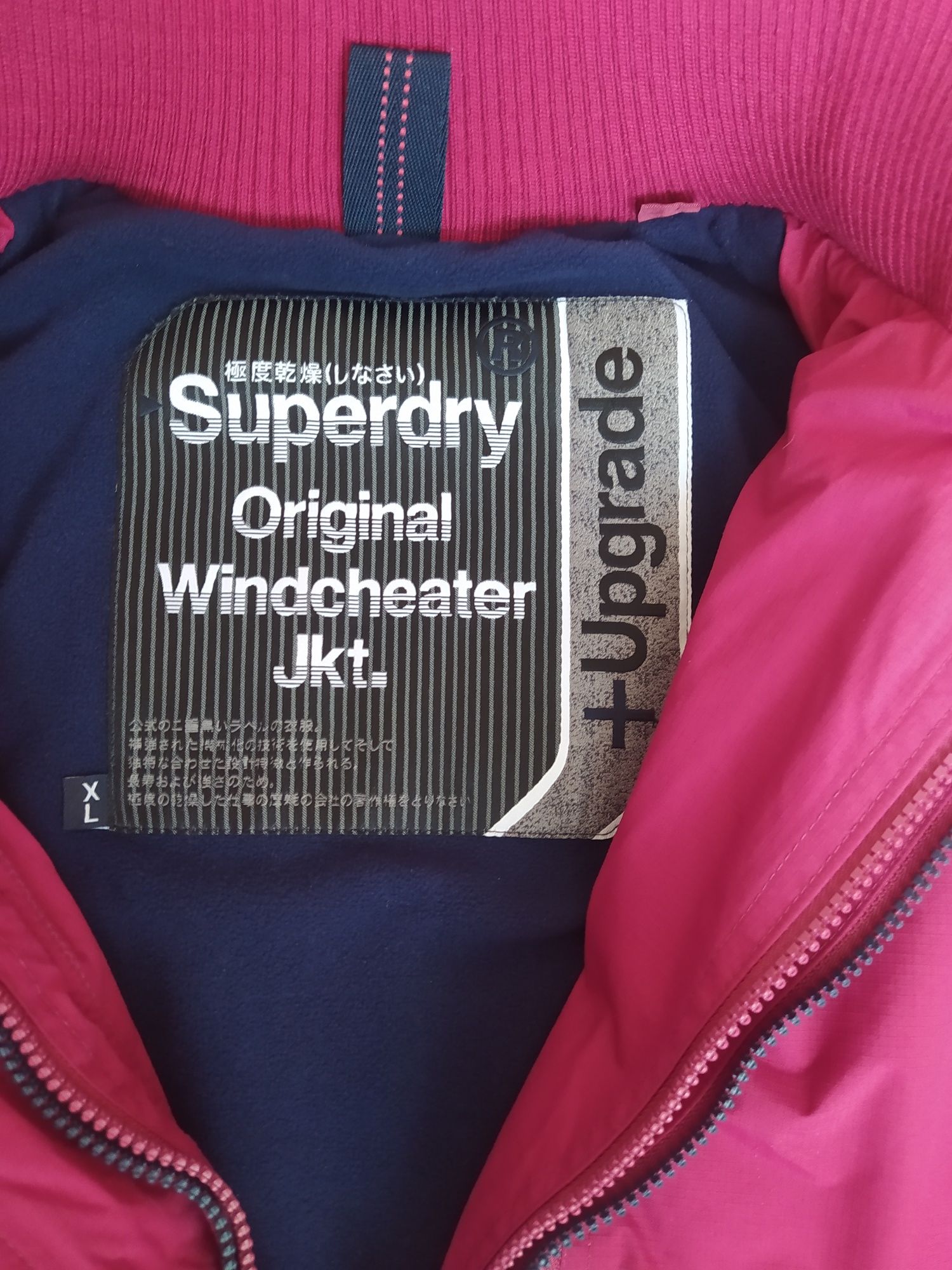 Kurtka Superdry XL softshell wiatrówka damska fioletowa Windcheater