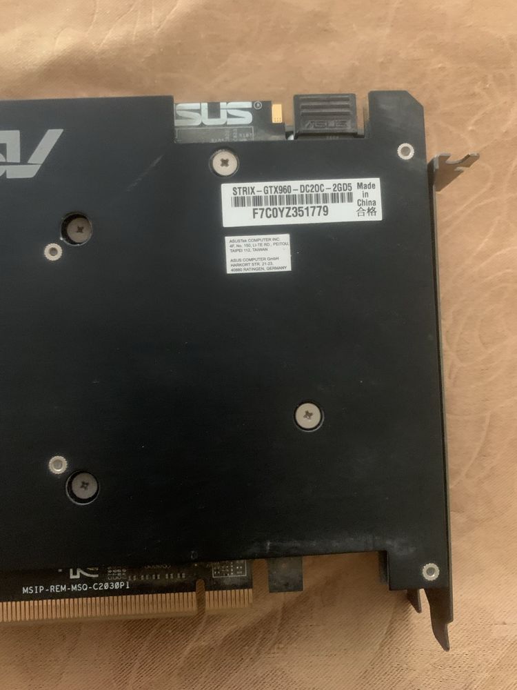 Видеокарта Asus strux gtx 960 2 gb