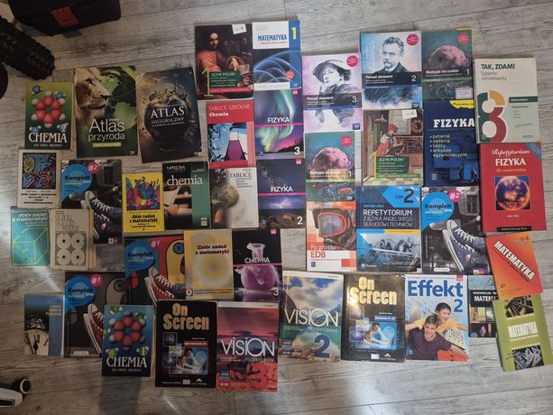 Książki, atlasy, zbiory zadań do liceum/technikum
