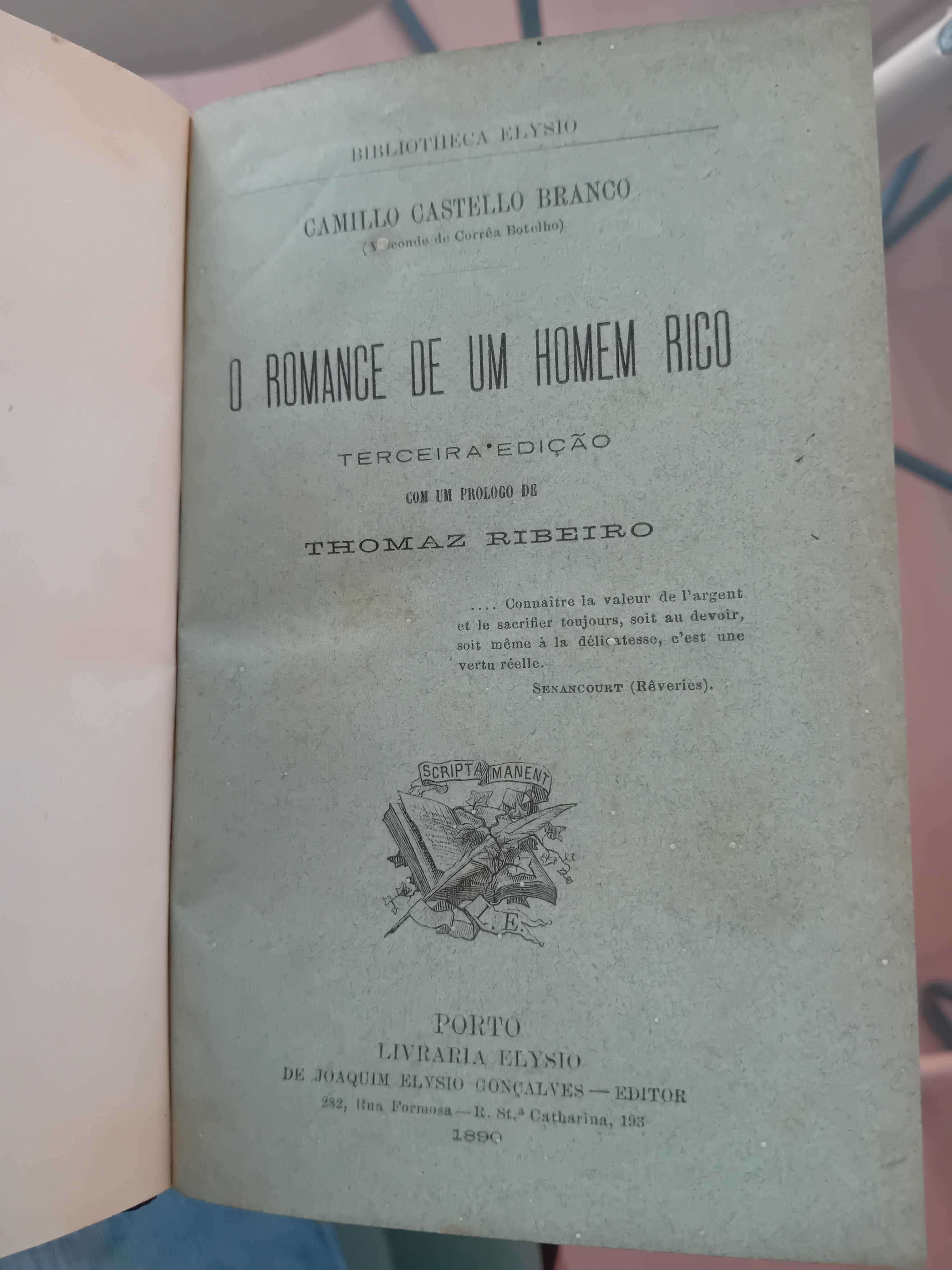 O romance de um homem rico Camilo Castelo Branco