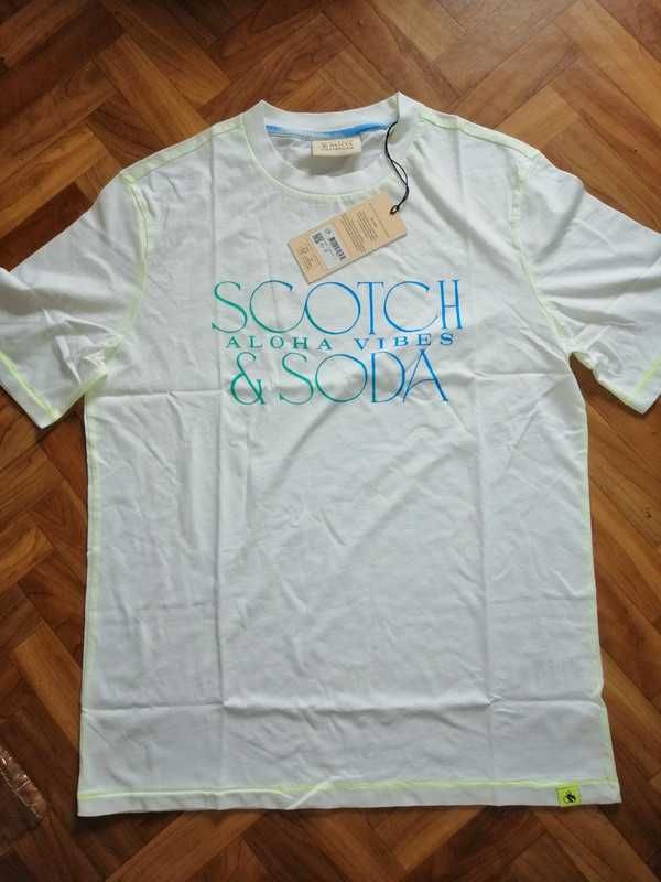 Scotch&Soda Scoth & Soda biały t-shirt męski M logo