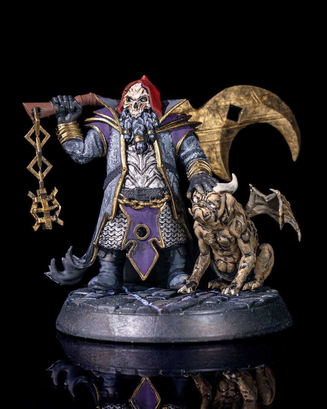Baern Blackbone Krasnolud Nekro. 32mm 14K zgodna z DnD RPG Pathfinder