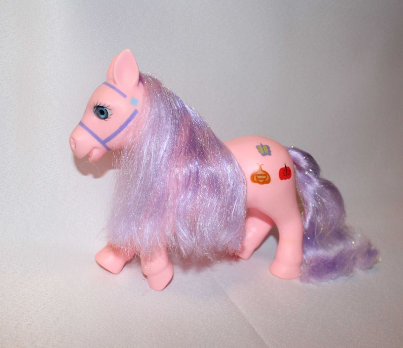 Konik zabawka gumowy różowy kucyk jak pony do czesania