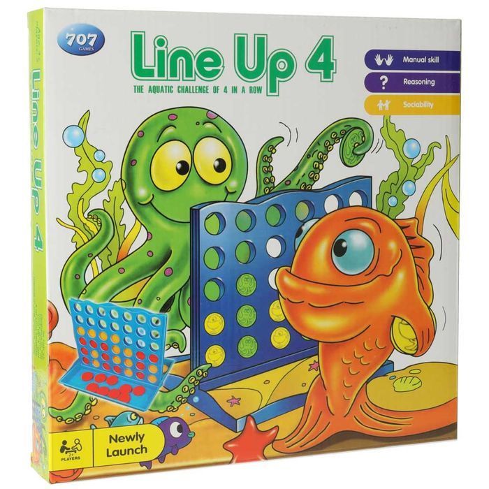 Gra Logiczna Planszowa Szczęśliwa Czwórka Cztery W Rzędzie 25X19X20 Cm