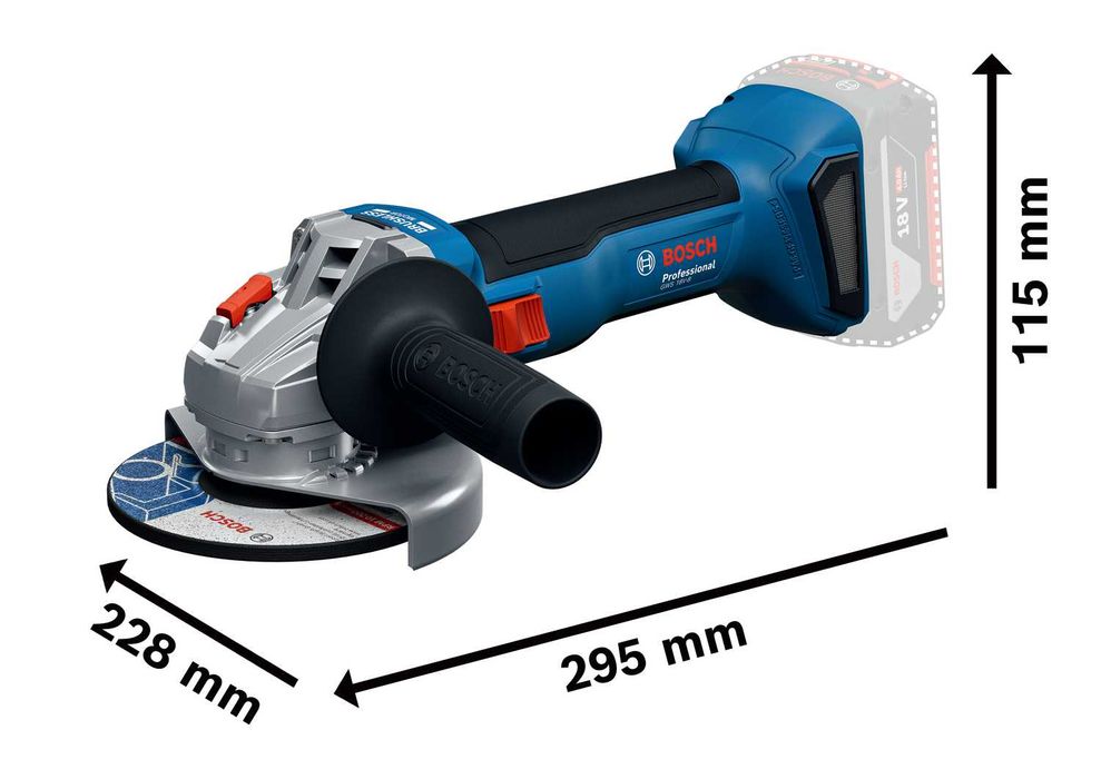 Bosch GWS 18V-8 Professional akumulatorowa szlifierka kątowa 2×5.0Ah