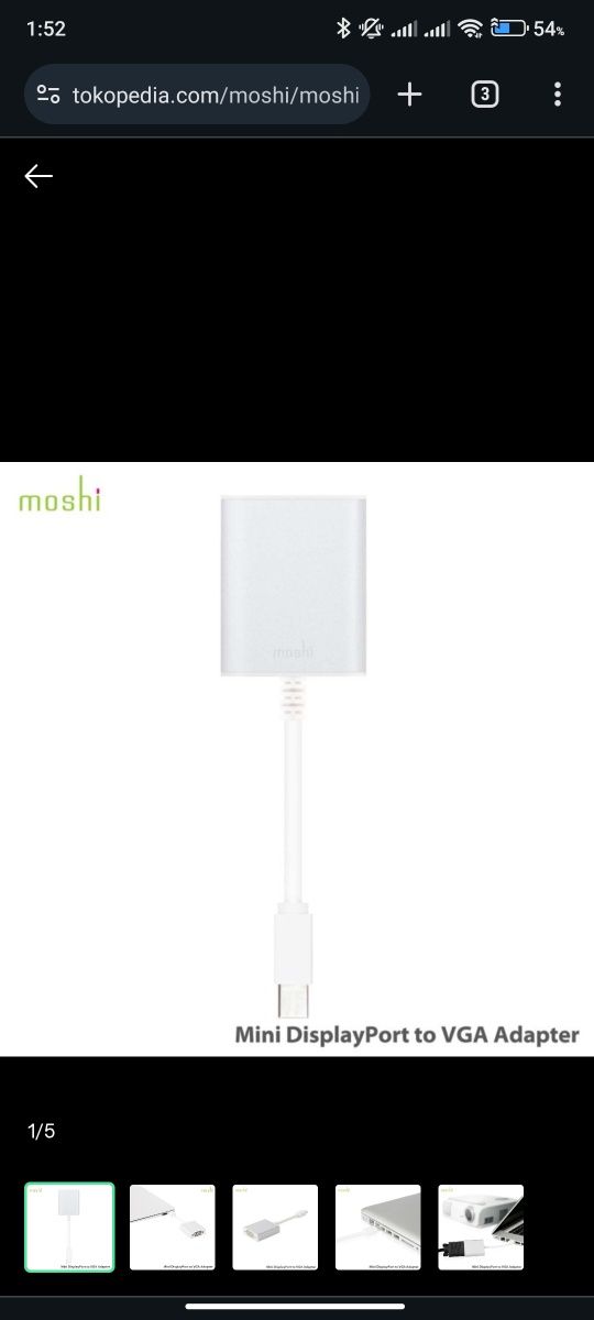 Adapter for Apple Moshi Mini display port - VGA