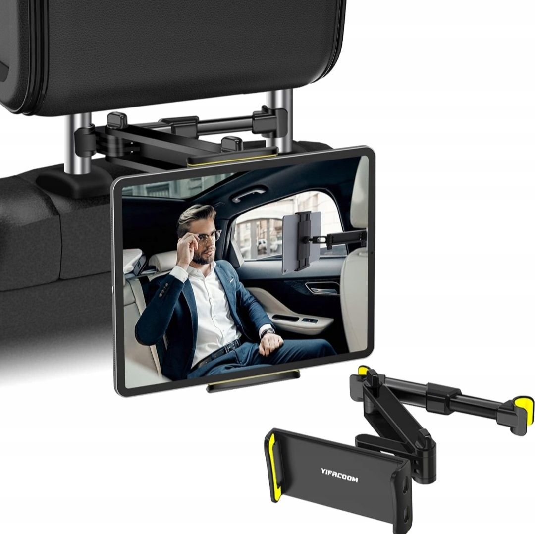 Uchwyt na Tablet Telefon na Zagłówek do Samochodu Stabilny