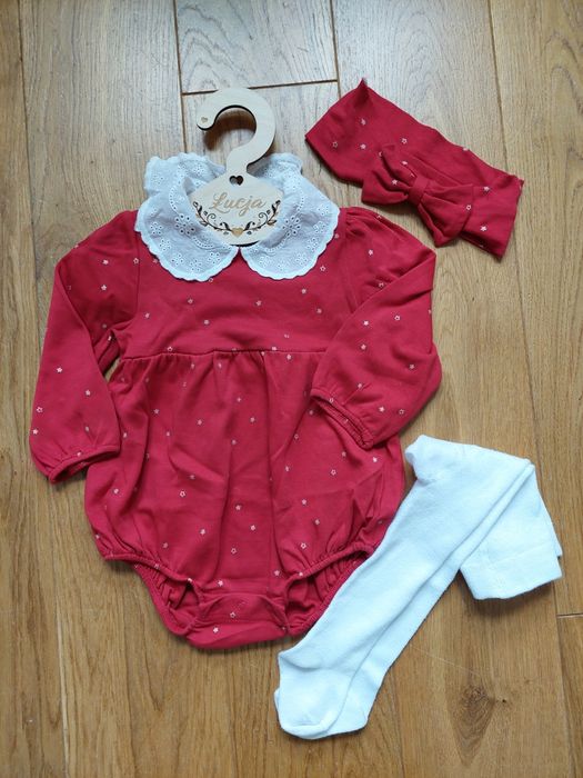 Zestaw świąteczny komplet święta rampers kołnierzyk opaska Cool Club74