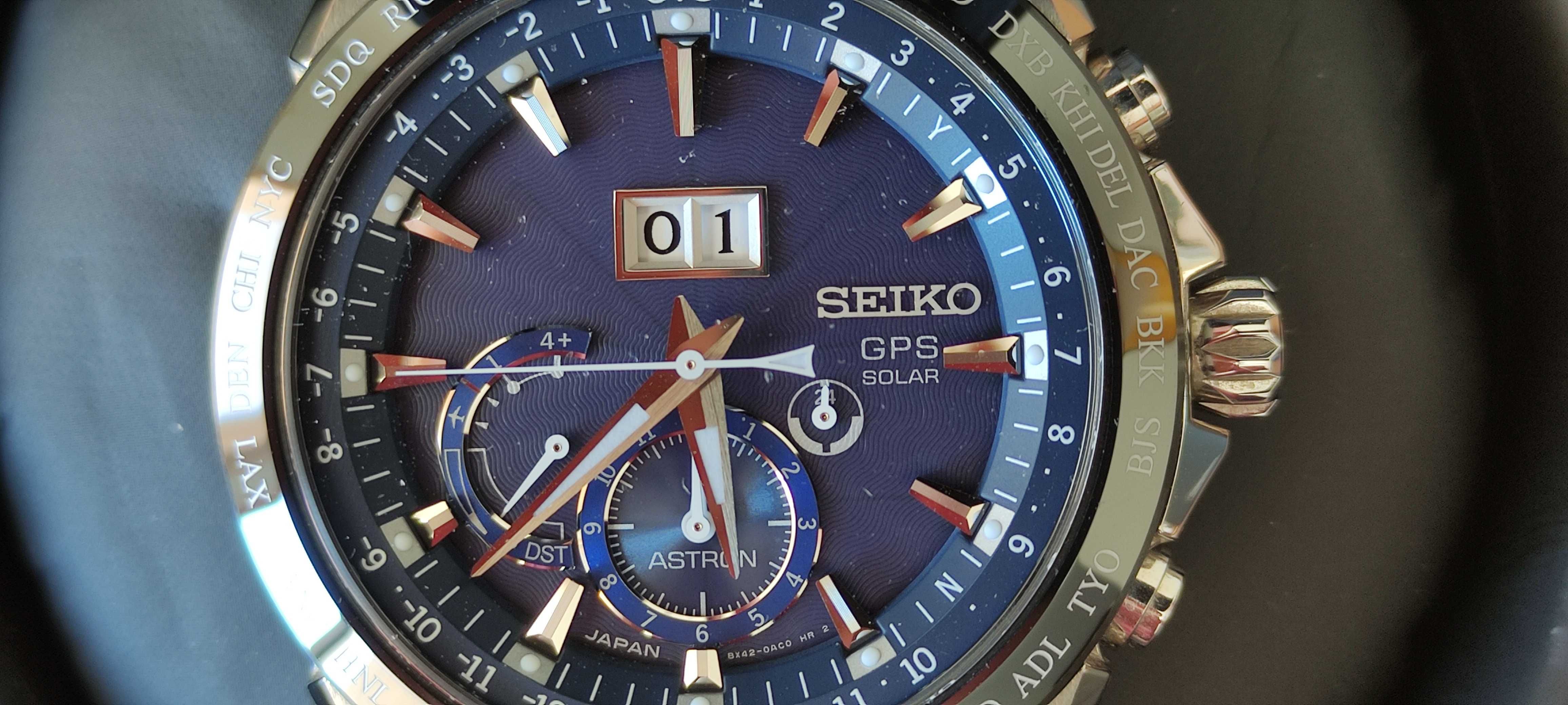 Relógio Seiko Astron GPS Solar 8X42 Stainless Steel