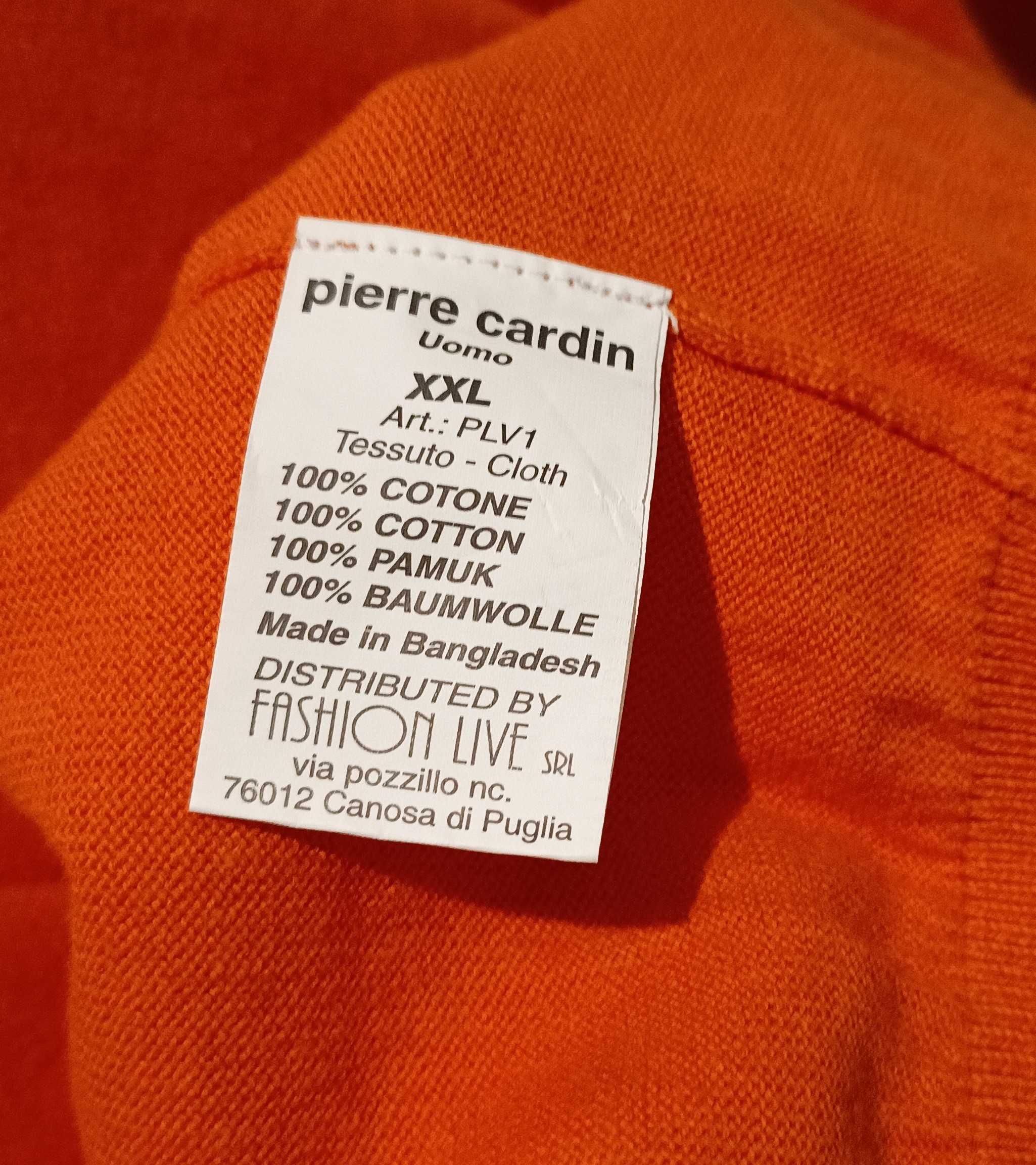 Pierre Cardin Męski elegancki sweter bawełniany, 100% Bawełna, Roz XXL