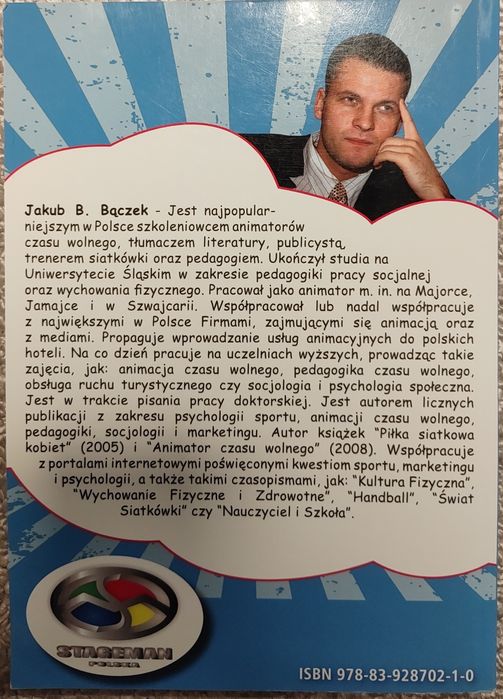 Jakub Bączek. Animacja czasu wolnego w turystyce. Pedagogika zabawy..