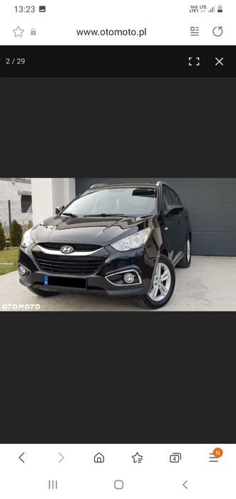 HYUNDAI ix35 MODEL 2013, Benzyna, Przebieg 186000, Czarny metalik