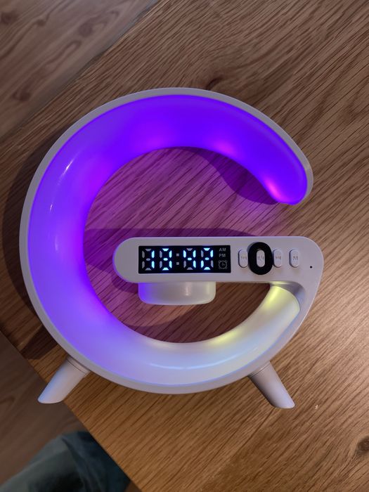 Carregador wireless Despertador relogio bluetooth musica mp3 player