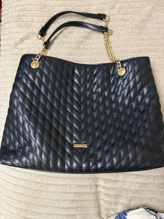 Czarna pikowana torebka na ramię Wittchen