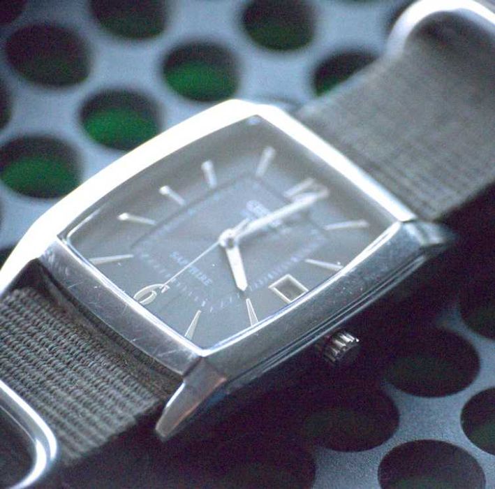 Zegarek męski Citizen solar BM6511-09E szafir pasek wojskowy