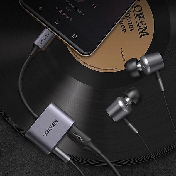 Ugreen adapter audio przejściówka USB Typ C (męski) - USB Typ C PD QC