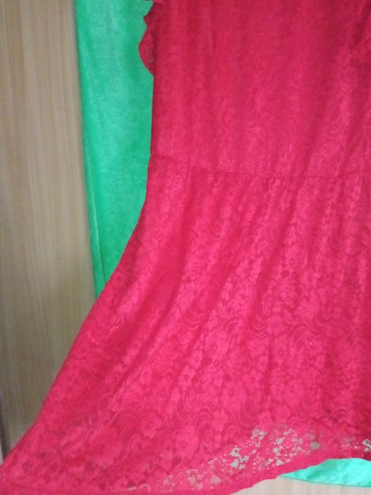 Czerwona podwójna sukienka