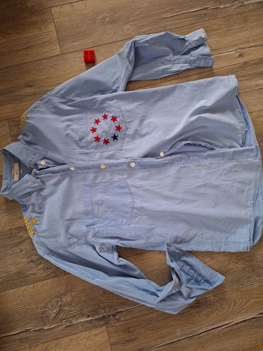 Koszula damska- a'la jeansowa- z naszywkami- Theresa Koenig