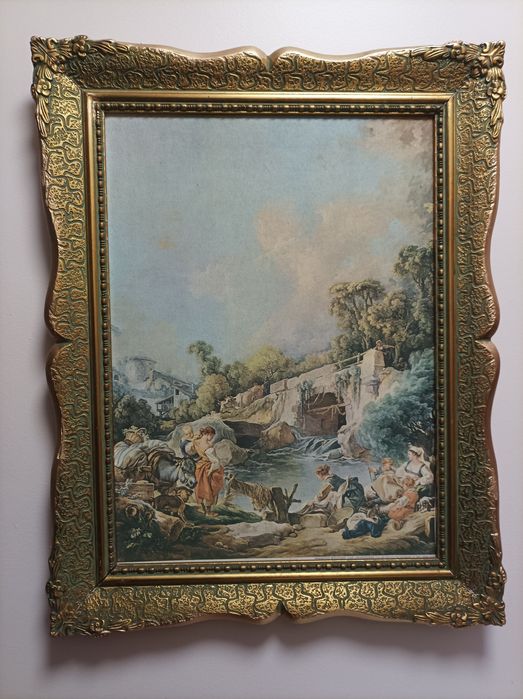 Quadro muito antigo de origem francesa com mais de 60 anos