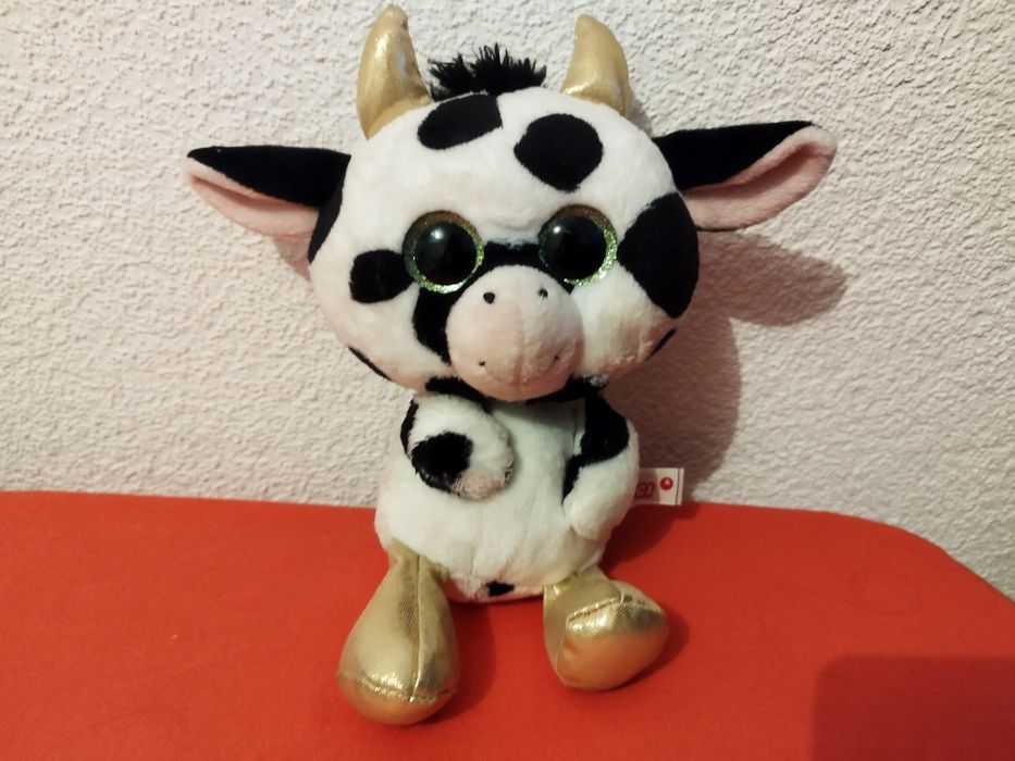 м'яка тваринка іграшка корівка очкастик глазастик TY 23 см