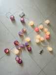 Lampki kule cotton balls /2 komplety/ 25lampek/na baterie