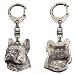 Buldog francuski II brelok posrebrzany Art-Dog