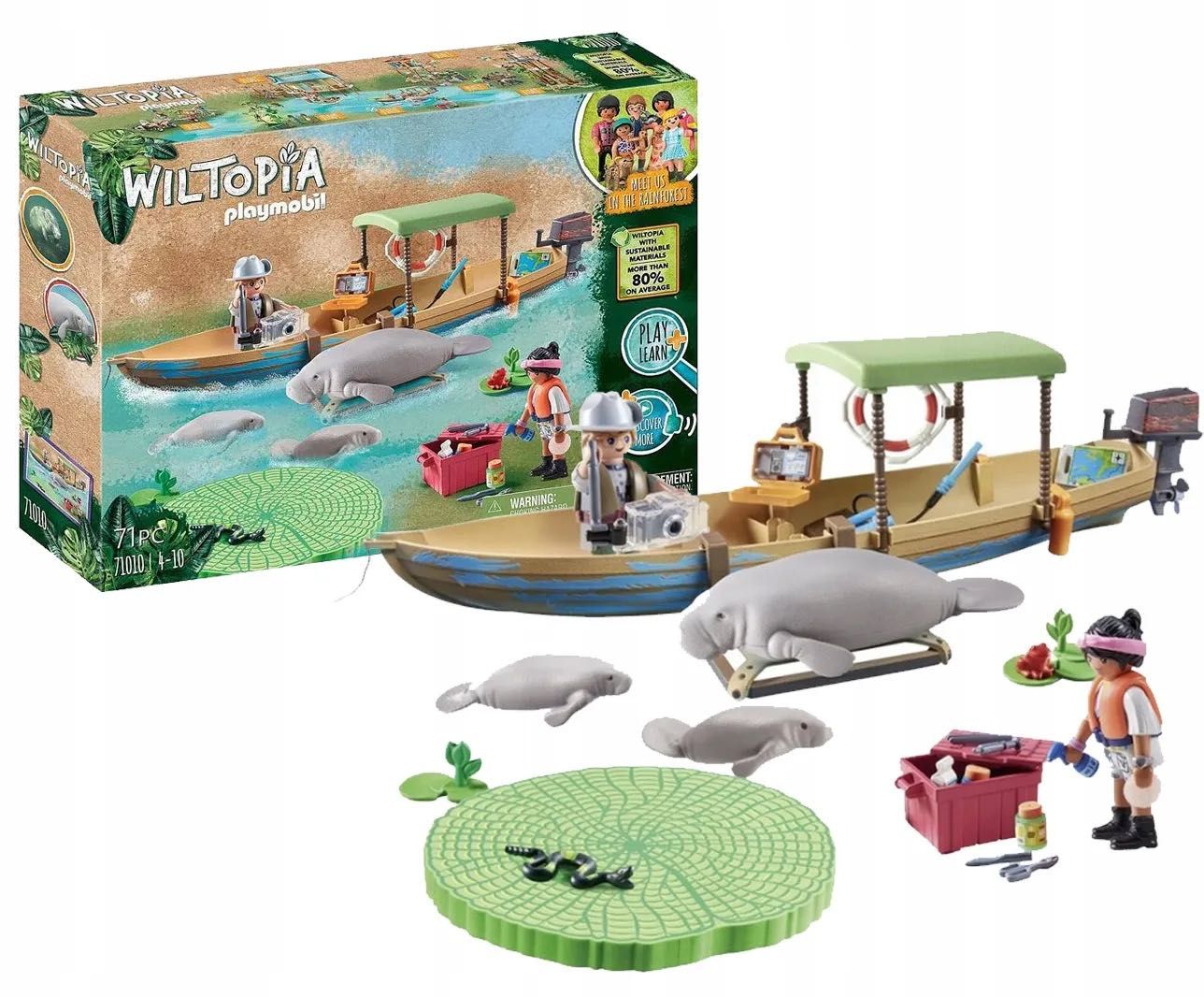 Zestaw Playmobil - 71010 - Wiltopia Wycieczka Łodzią Do Manatów kod QR