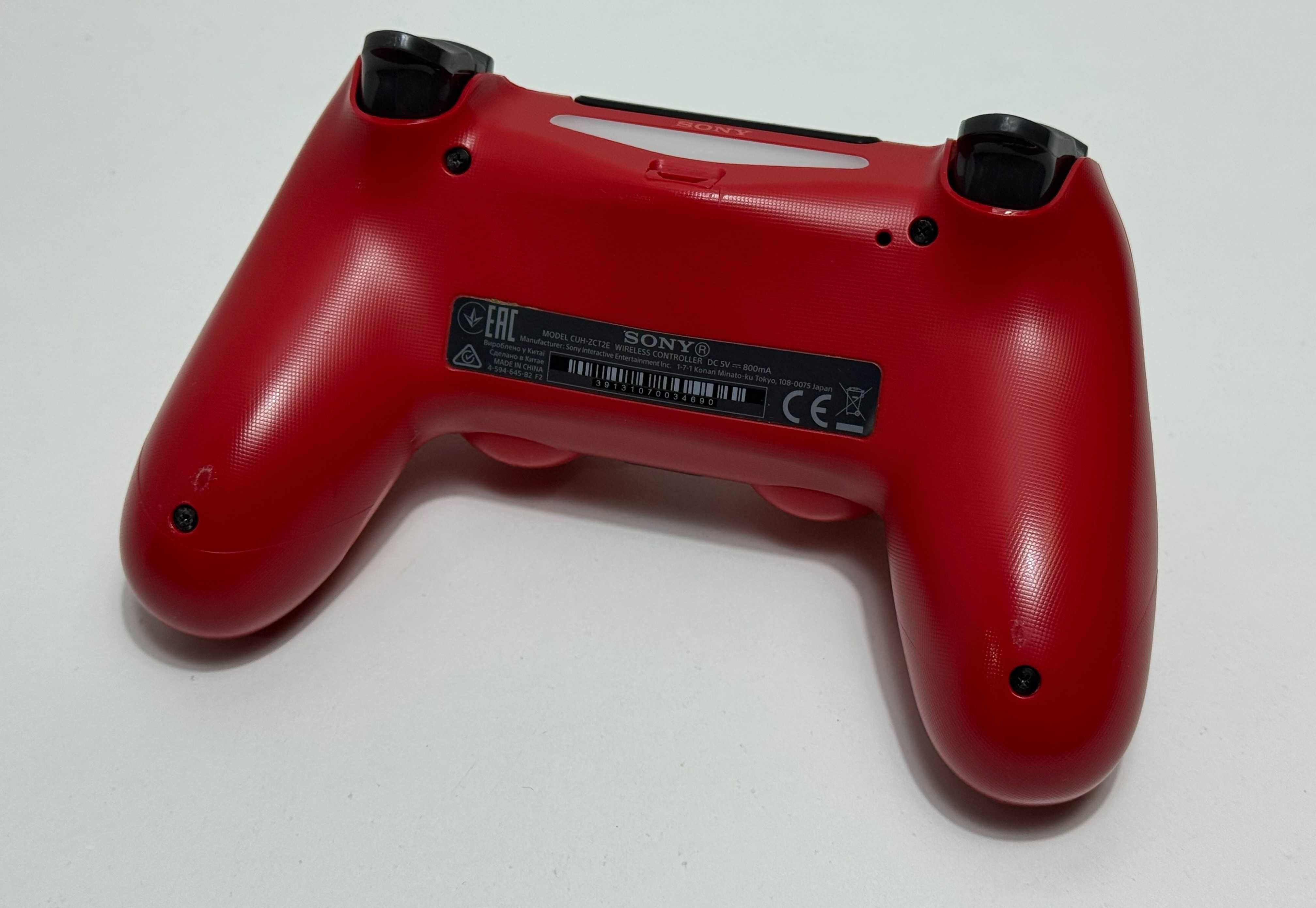 Oryginalny Pad bezprzewodowy do PS4, MAGMA RED, bdb stan!