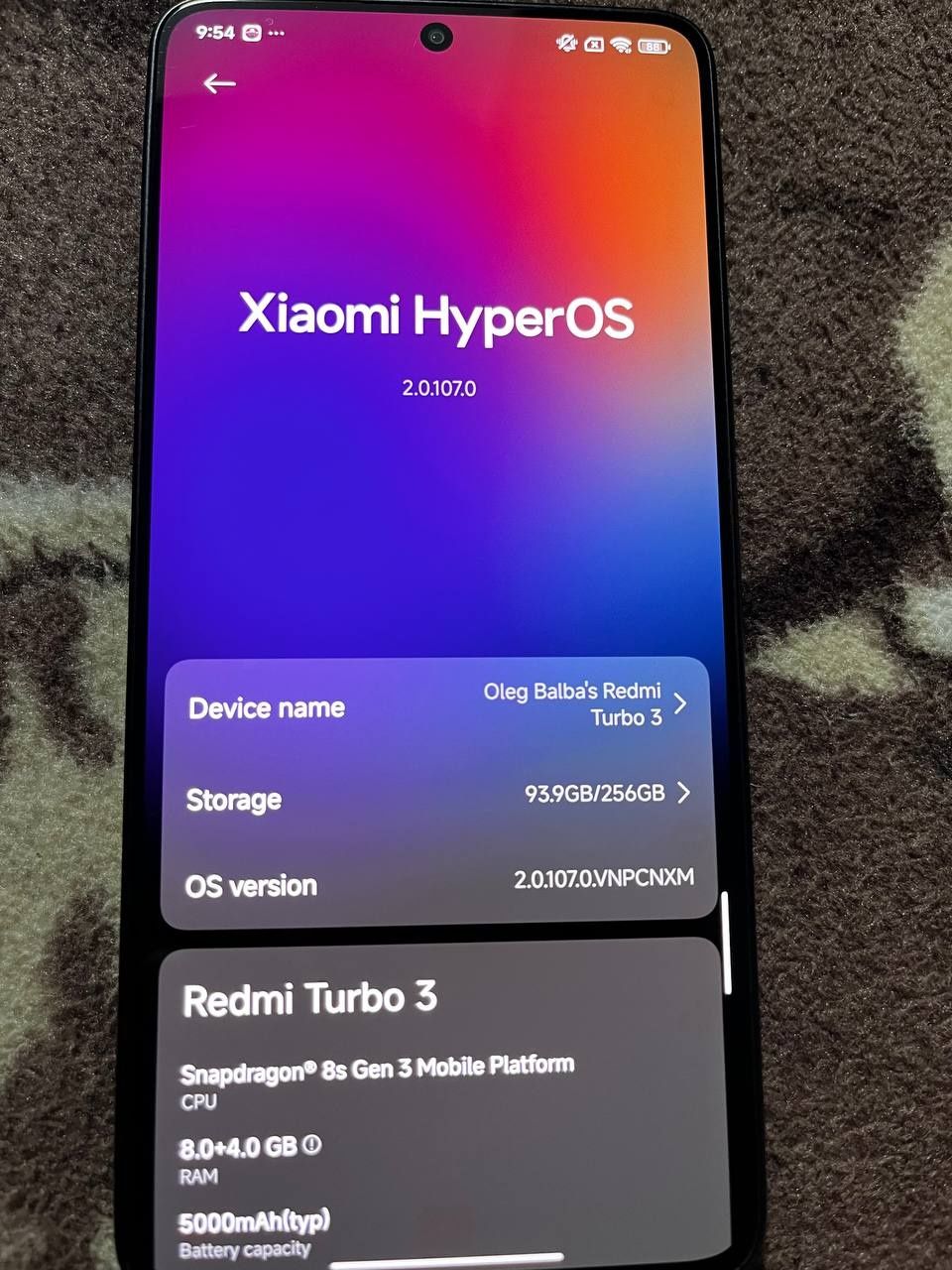 Redmi turbo 3 8/256 GB