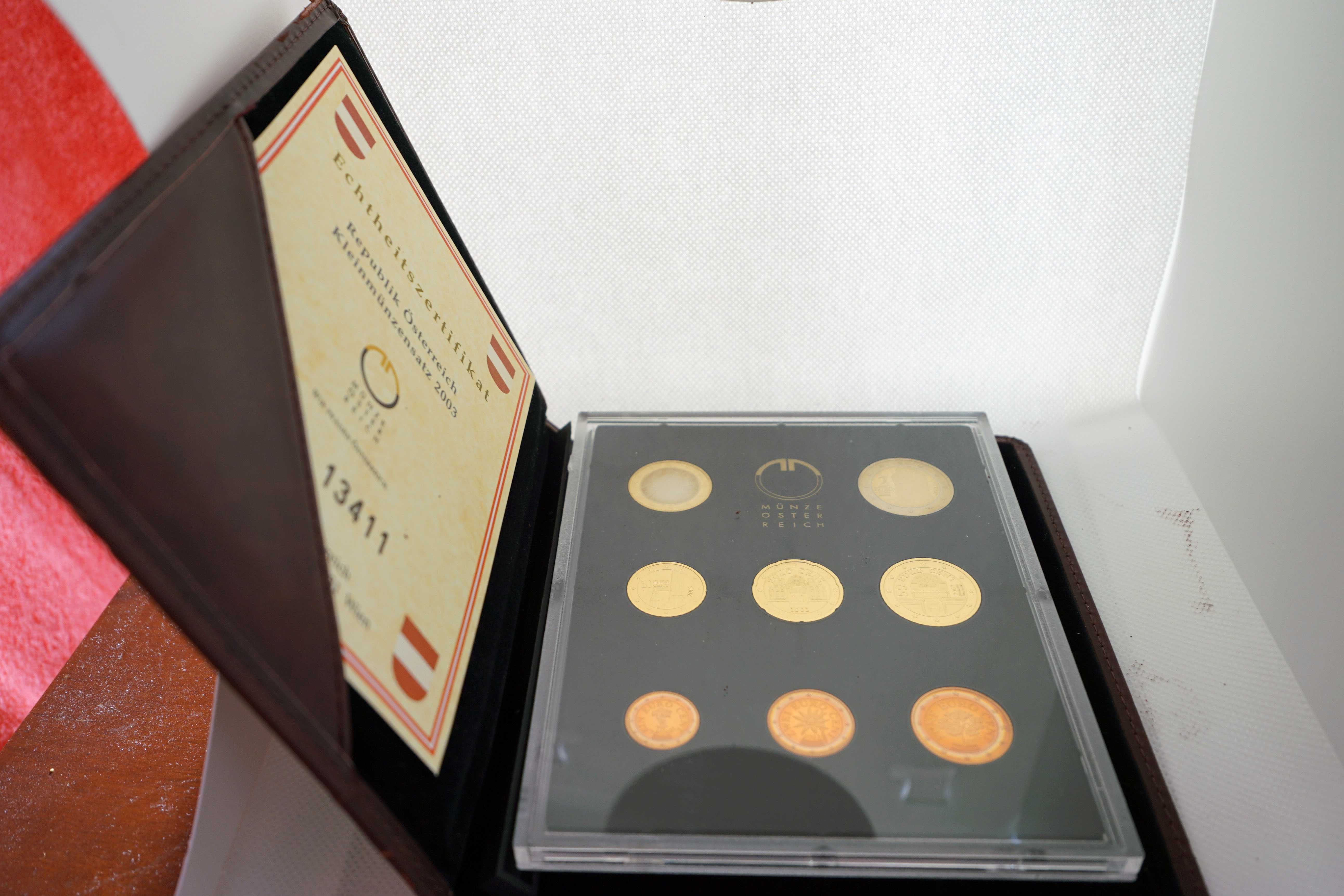 8 Moedas Irlanda em Proof Caixa e Certificado - 2003