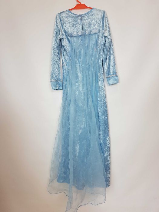 Sukienka przebranie Elsa Kraina Lodu rozmiar 140 cm. GP101