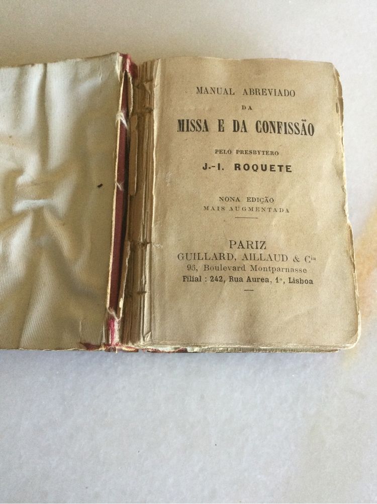 Missal Prata e Nobre Capa Séc XIX J. i. Roquete Missa e da Confissão