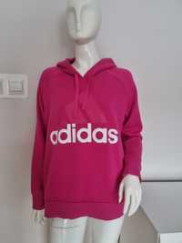 Bluza kangurka kaptur adidas originals logo fuksja