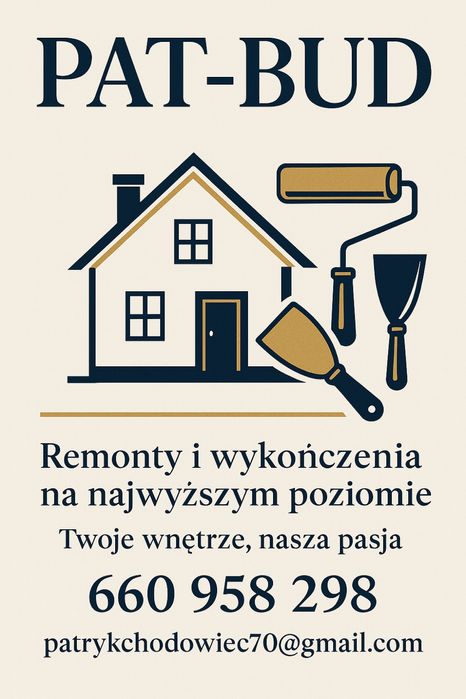 Remonty i wykończenia wnętrz szpachlowanie malowanie