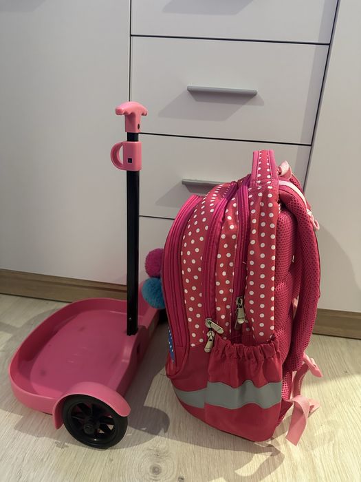 Дитячий шкільний рюкзак трансформер на колесах!