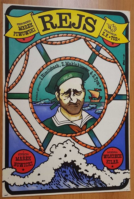 REJS B1 plakat filmowy ORYGINAŁ 1981 Jakub Erol