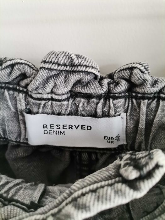 Jeans Cinza Mom, Reserved, Tamanho 36