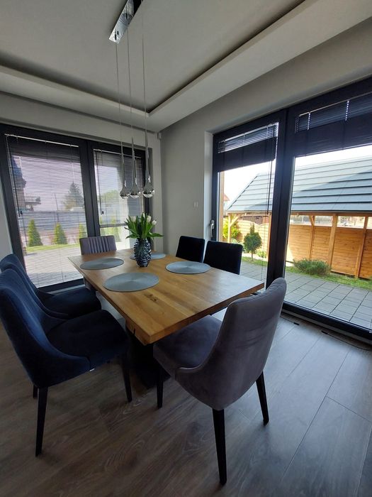 Stół dębowy, drewniany! Loft styl Wraz z krzesłami 4 sztuk