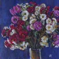 Картина квіти букет хризантеми