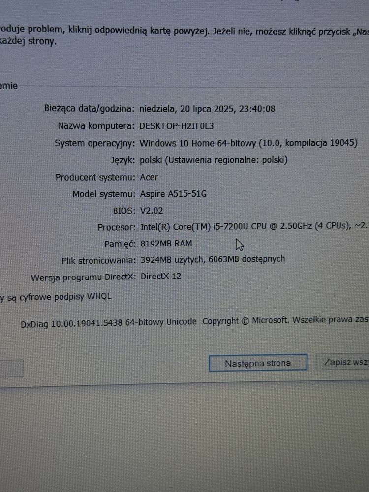 Laptop Acer Aspire 5