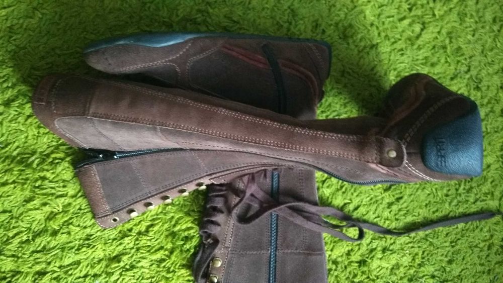 ESPRIT сапоги замшевые новые высокие берцы Эсприт