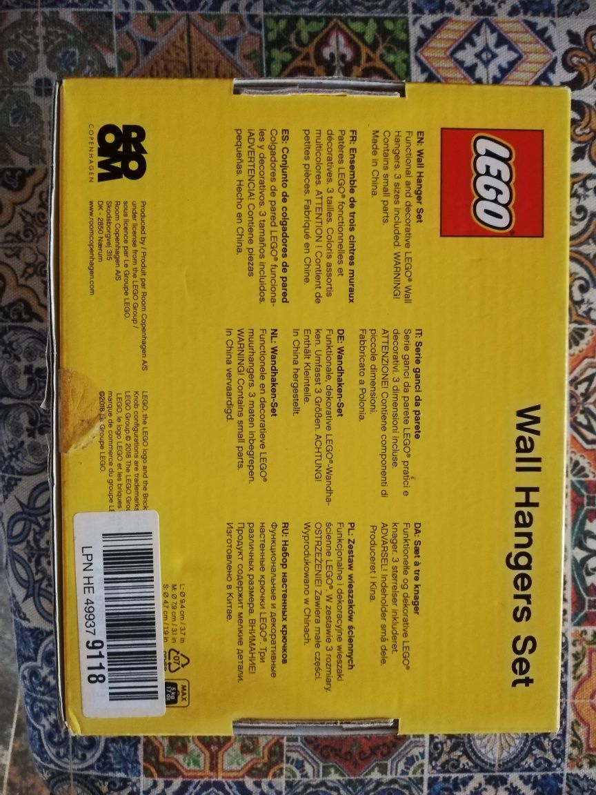 Ganchos de parede lego