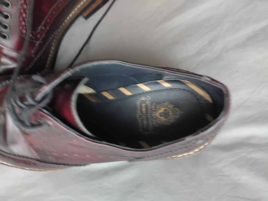 Męskie eleganckie wiśniowe buty BOSE London  43