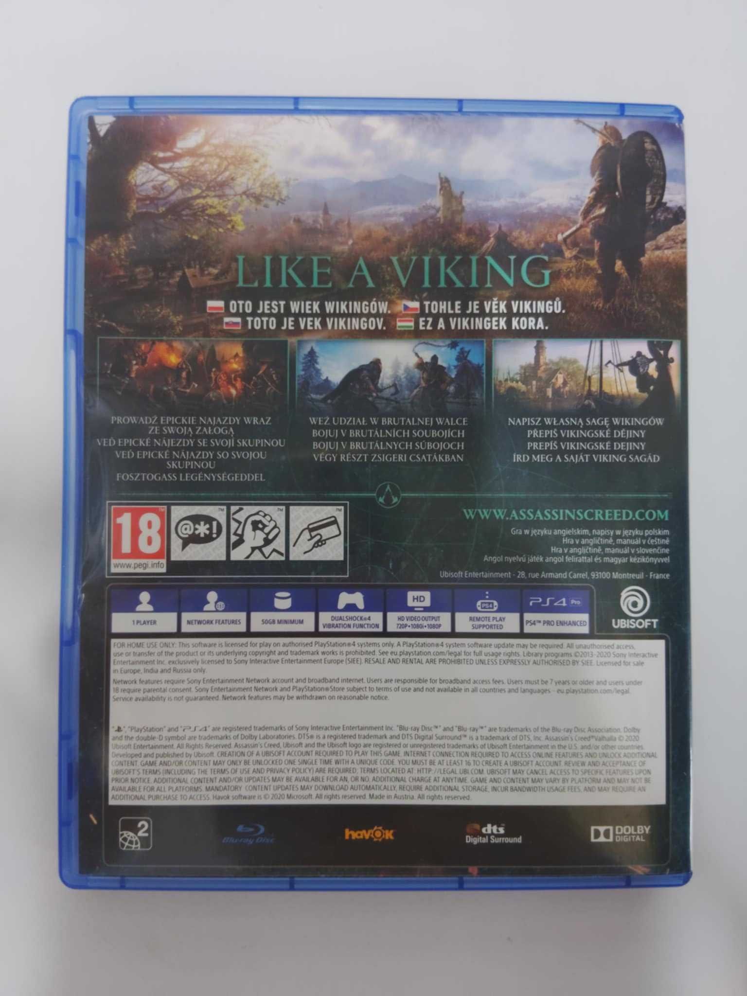 Assassins Creed Valhalla PS4 Polskie napisy są w grze