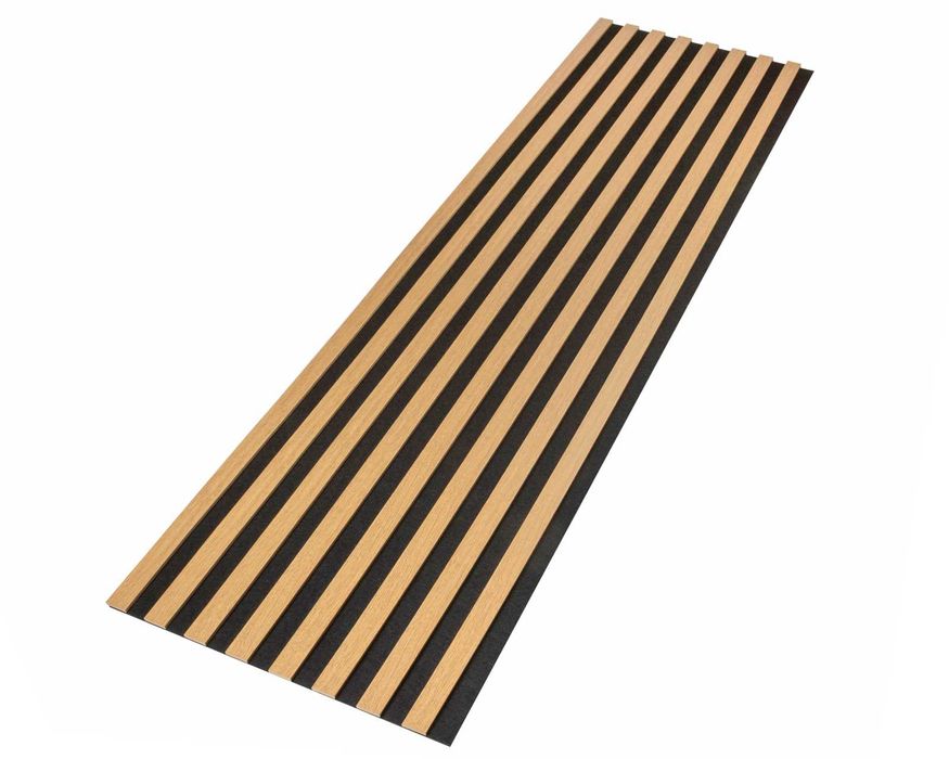 Lamele ścienne na czarnym filcu 260cm x 54 cm Dąb, Orzech i inne