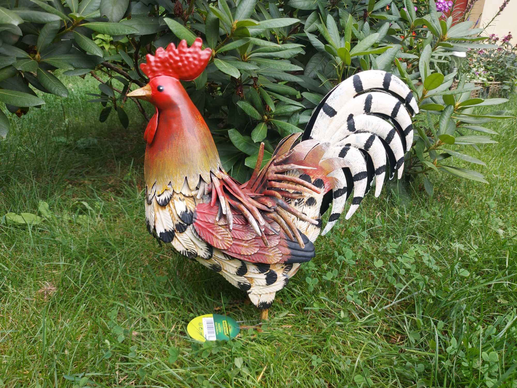 Ozdobna figura ogrodowa metalowa KOGUT wys. 35cm
