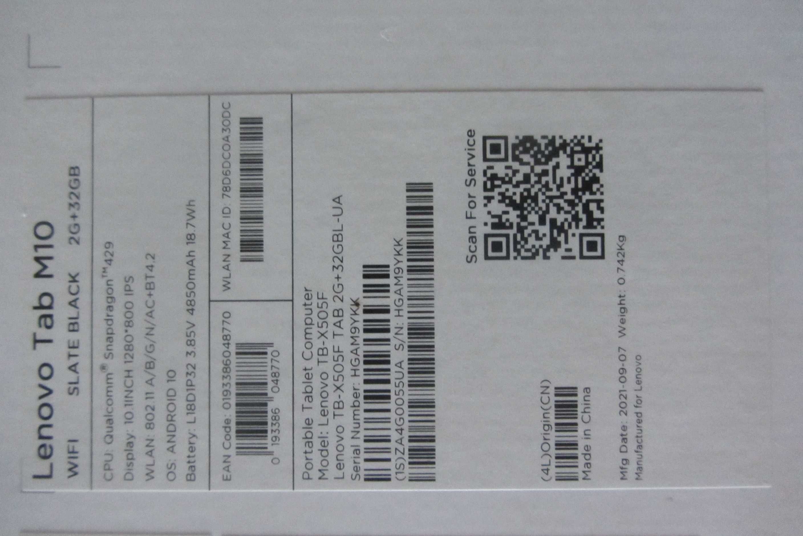 Lenovo Tab M10 HD 2\32