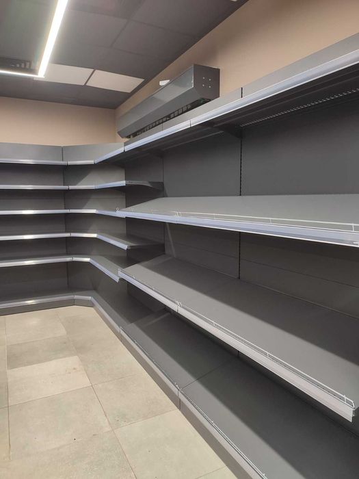 Металеві стелажі торгівельні від українського виробника в наявності